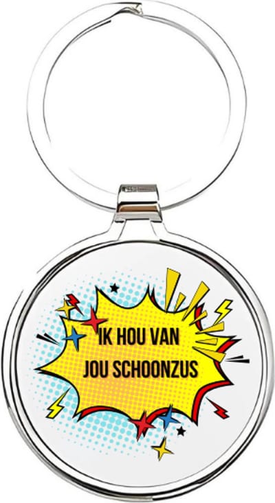 Akyol - Ik hou van jou schoonzus Sleutelhanger - zus - De liefste schoonzus - Schoonzus sleutelhanger - Zussen sleutelhanger - Sleutelhanger zus - Familie sleutelhanger - verjaardagscadeautje - Zus cadeau - Sister - zusje - 4 x 7,5 CM