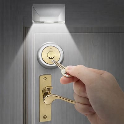 Jumalu® Deurslot Verlichting – LED Sleutelgat Verlichting met Automatische Bewegingssensor – Zilver