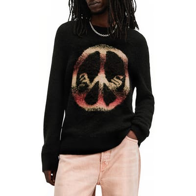 AllSaints Peace Crew Black Maat: XXL | Sweaters Outlet | Heren | Zwart