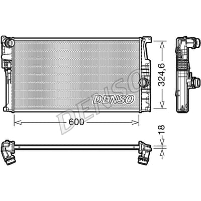 Radiator, motorkoeling DENSO DRM05017