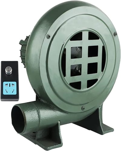Elektrische Smeedblazer - Centrifugaalventilator - Barbecue Aanmaken - Variabele Snelheid - 40W tot 250W - Zwart