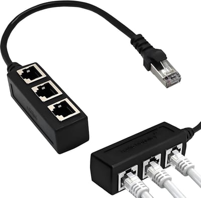 RJ45 Ethernet Splitter Netwerkadapter 1 naar 3 Bussen