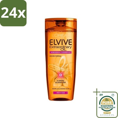 L'Oréal Paris Elvive - Shampoo - Extraordinary Oil - Voor Droog Haar - Met Marula- en Camelia-Olie - 250 ml - Voordeelverpakking - 24 stuks - Camelia-olie shampoo - Voeding voor haar