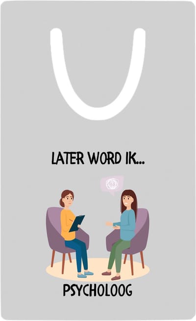 Hacebo® - Later word ik psycholoog metalen boekenlegger - Psycholoog - Psychologen - Psychiater - Psycholoog - therapie - therapeut - hulpbieder - psychologe - cadeau voor een psycholoog Bladwijzer boekenleggers - 7.6 cm x 5cm