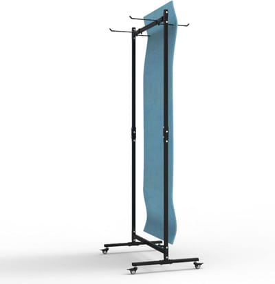 Yogamathouder - Opbergrek Matten - Sportruimte Organiseren - Grote Opslagcapaciteit - 76 cm x 50 cm x 185 cm - Zwart