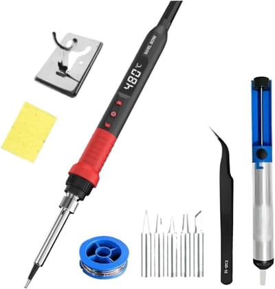 Soldeerbout Kit - Lassen Gereedschap - Elektronica Reparatie - Instelbare Temperatuur - 80W Vermogen