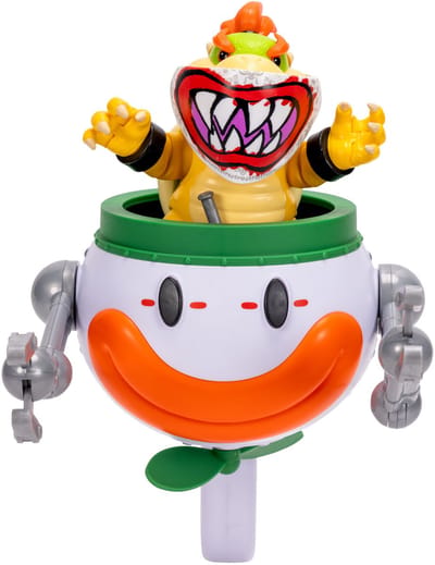 Super Mario Galaxy Film – 13 cm Bowser Jr. figuur met clownauto, penseel en stickers die water onthullen