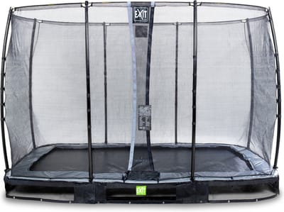 EXIT Elegant inground trampoline 214x366cm met Economy veiligheidsnet - zwart