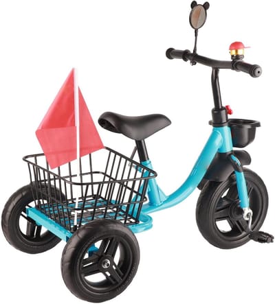 Kinder Driewieler - Peuter Trike - Buiten Spelen - Grote Opbergmanden - 62 x 31 x 26 cm - Blauw