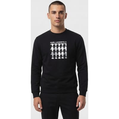 Karl Lagerfeld Black Sweat Crewneck Maat: XS | Sweaters Outlet | Heren | Zwart