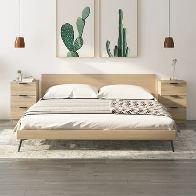 vidaXL - Nachtkastjes - 2 - st - 40x36x65 - cm - sonoma - eikenkleurig