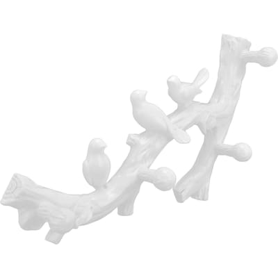 Crochets pour oiseaux en résine Muraux Porte-manteaux Clés Créatifs Accessoires de décoration d'intérieur 3D S(29,5 cm)