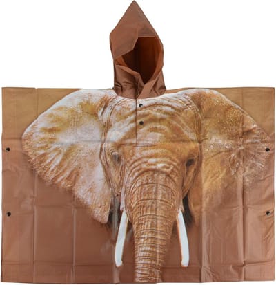 Kinder regenponcho met olifant.