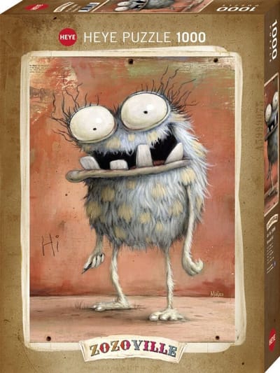 Puzzel 1000 Stukjes Schattig Monster Schrijft 'Hi' - Zozoville Collectie