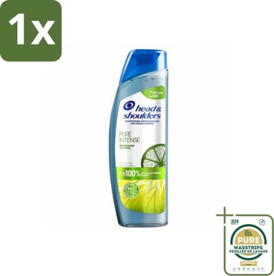 1 x Head & Shoulders - Anti-Roos Shampoo - Pure Intense - Oil Control - 250 ml- Roosvrij Haar - Oliecontrole - Schone Hoofdhuid - Vet Haar - Anti-roos Shampoo