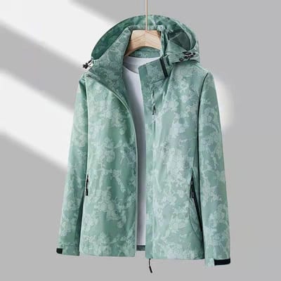 Heren- en Dames Camouflage Jassen Lente en Herfst Dunne Sectie Outdoor Bergbeklimmen Waterdichte Windjack Reizen Jas met Capuchon M gray