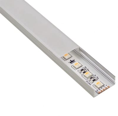 Led strip profiel opbouw - 4 meter - 10 mm - Profiel voor led strips - Led profiel opbouw - Zilver