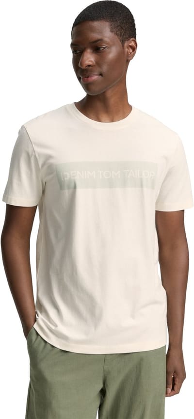 Tom Tailor 1043491 Printed T-shirt Met Korte Mouwen Beige M Man