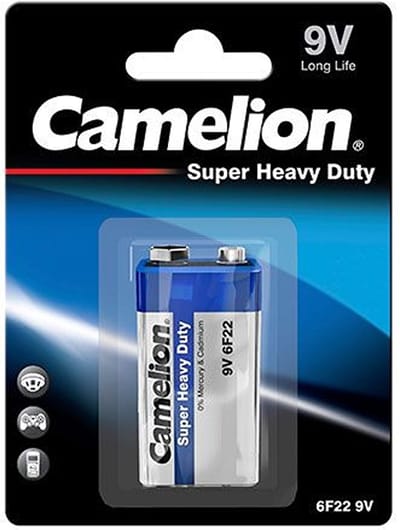 Camelion 9V Batterij 6F22 - Blokmodel - 1 Stuks (Blauw) – Geschikt voor Rookmelders, Multimeters & Meer