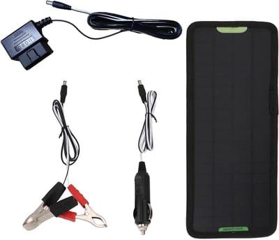 Zonne druppellader - Accu onderhoud - Voertuig opladen - Waterdicht ontwerp - 5 Watt paneel - Meerkleurig