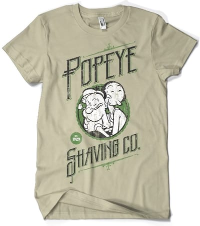 Popeye's Shaving Co T-shirt kaki