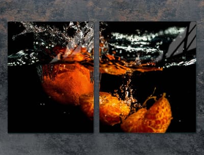 TMK ArtDeko Serie - Snijplank en Beschermplaat - Glas - Fruitthema - 85x52cm