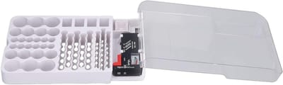 Batterij Organizer met Tester - Batterijhouder Opbergdoos - Batterijen Sorteren - Capaciteit Controle - 31 cm - Zwart