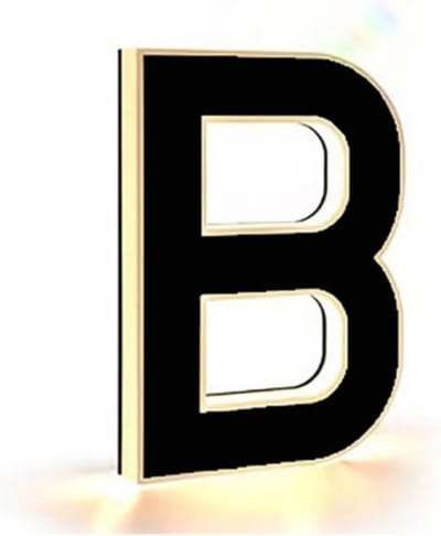 LED Huisnummer Verlichting - Waterdicht - LED - Buitenlamp Op - Decoratieve Tuin - en Gevelverlichting Huisnummer Bord - Letter B