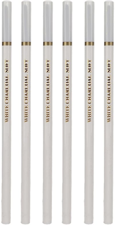 Dailygoods- Houtskoolpotloodset 3 Stuks - Hoogwaardige Houtskoolpotloden - Geschikt voor Beginners/Professionals - Gemakkelijk te Slijpen - 4 mm Witte Kern - Veilig en Niet-giftig - Tekenpotloden