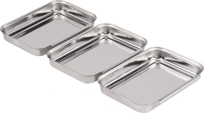 Haushalt 16080 - 3 delige Paneerset - RVS - 22 x 15 x 3 cm