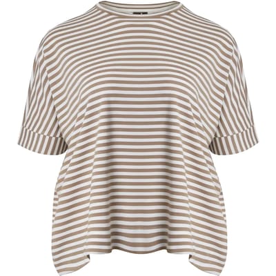 Gestreept Viscose T-shirt Dames Mat Fashion