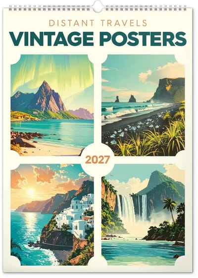 Vintage Posters - Distant Travels Kalender 2027