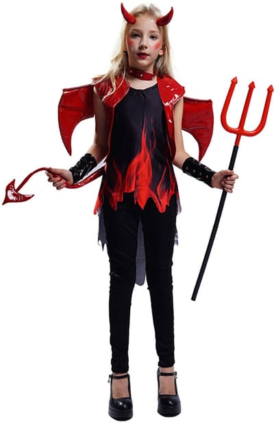 Duivel kostuum kind - Duivel pak - Halloween kostuum kind - Carnavalskleding - Carnaval kostuum - Meisje - 4 tot 6 jaar
