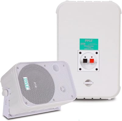 Pyle Luidspreker – 2-Weg Speakers -Plafondluidsprekers -Buitenluidsprekers- Stevige Universele Bevestiging - 500 W- Geschikt voor Zwembad, Patio en Binnengebruik-Wit