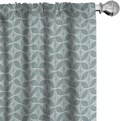 Abakuhaus Abstrakt Gordijnen – 2x75x175 cm – Halverduisterend – Zeegroen/Wit