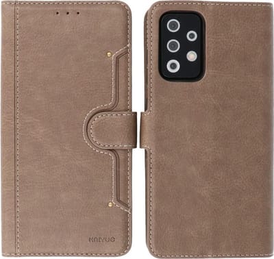 Bestcases Book Case Telefoonhoesje - Kaarthouder Portemonnee Hoesje - Wallet Cases - Samsung Galaxy A72 / A72 5G - Grijs