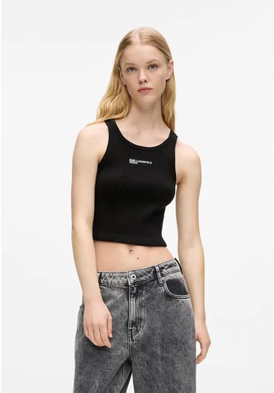 Karl Lagerfeld Jeans B1w18024 Top Zonder Mouwen Zwart XS Vrouw