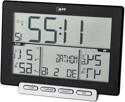 Draadloze Thermo-hygrometer - Klimaatmeter Weerstation - Binnenklimaat Bewaken - Uitbreidbaar Tot 3 Zenders - 157 x 43 x 117 mm