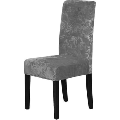 1PC Housse de Chaise de Salle à Manger Extensible Jacquard Couleur Unie Housses de Chaise Élastiques Douces Housses de Siège pour Banquet Mariage Décor d'Hôtel 1 piece