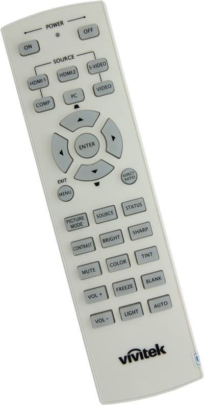 Afstandsbediening geschikt voor de VIVITEK H1080FD beamer, vervangt 5041824300 / 5041845500