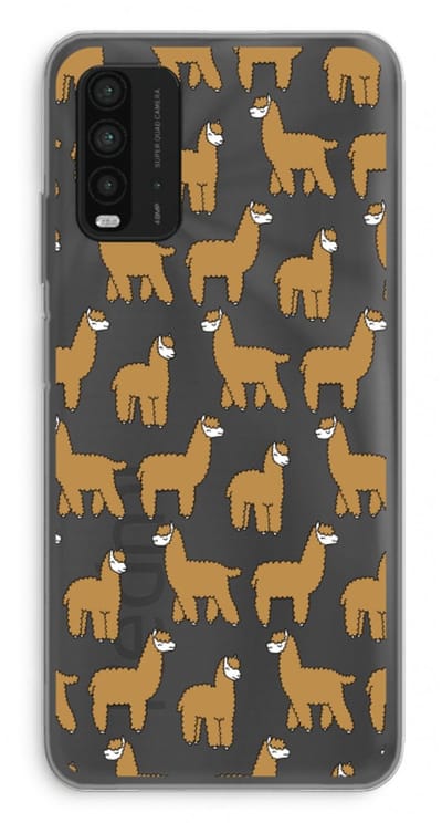 Case Company® - Hoesje geschikt voor Xiaomi Redmi 9T hoesje - Alpacas - Soft Cover Telefoonhoesje - Bescherming aan alle Kanten en Schermrand
