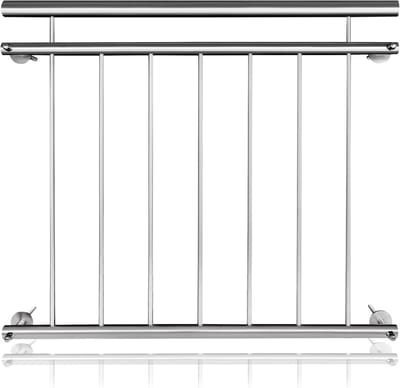 Frans Balkon RVS Reling 90 cm Hoog - Sterke Balkonbescherming