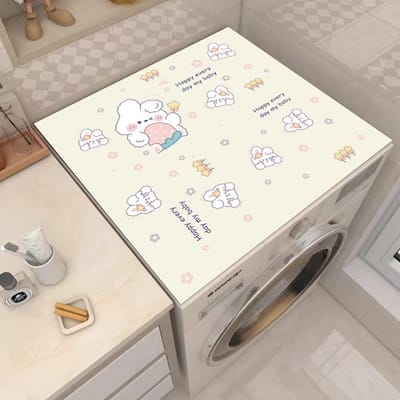 Bloem Wasmachine Mat Ins Luchtverfrisser Slijtvrij Wasbare Tafelmat Kan Worden Gesneden Opvouwbare Tafelmat S-36*46cm