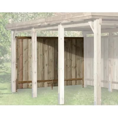 Weka Achterwand Carports Hout 28mm