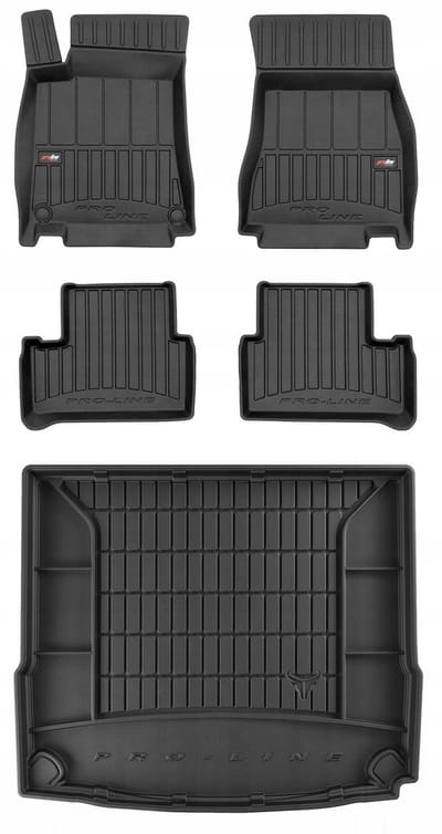 FROGUM PROLINE 3D Set - Rubberen Automatten + Kofferbakmat - Geschikt voor MERCEDES A-Klasa W177 Sedan (vanaf 2018) - Zwart