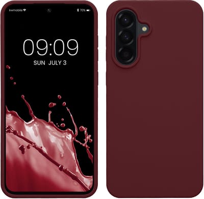 kwmobile telefoonhoesje geschikt voor Samsung Galaxy A56 5G - Hoesje met siliconen coating - Smartphone case in bordeaux-violet