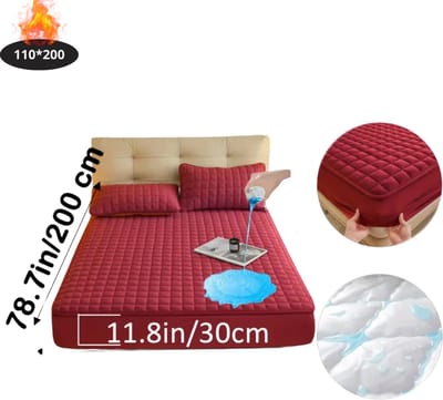 Nivard Waterdicht Hoeslaken - Beddengoed - Fitted Sheet - Bed - Rood 110x200