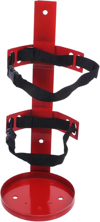 Brandblusser Houder - Wandbevestiging Blusser - Veiligheid Thuis - Gegarandeerde Roestbestendigheid - 36x14x14 cm - Rood