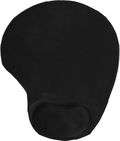 Benson Ergonomische muismat XL - zwart - 20.2x24 cm - antislip rubber - soepele mesh bovenkant