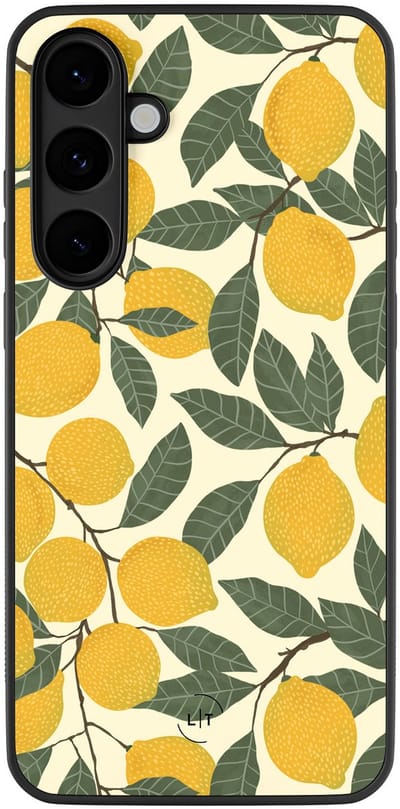Leuke Telefoonhoesjes - Hoesje geschikt voor Samsung Galaxy S25 FE - Citroenen - Backcover zwart - Natuur - Geel